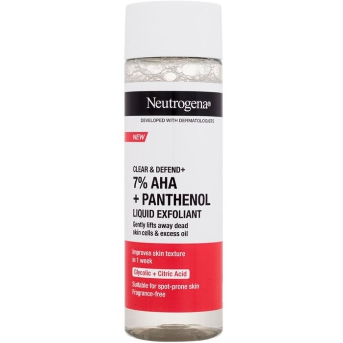 Neutrogena Clear Defend Liquid Exfoliant Tekut peeling s AHA kyselinami a panthenolem donna 125ml