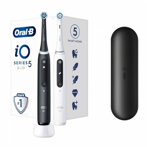 Oral B IO Series 5 Matt Black + Quite White Duo Pack Toothbrush donna