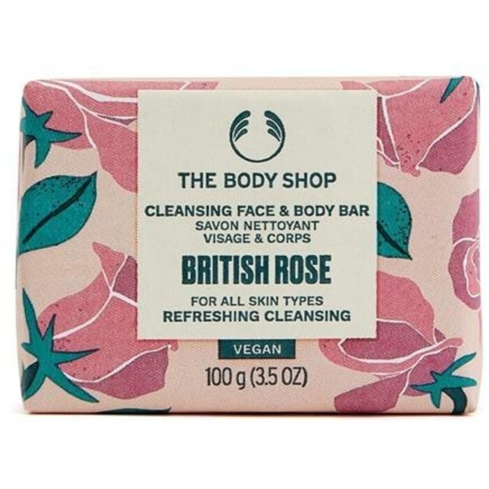 The Body Shop British Rose Cleansing Face & Body Bar donna 100.0g