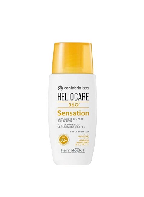 Heliocare Crema solare fluida 360° Sensation SPF 50+, protezione solare ultraleggera senza oli, 50ml unisex