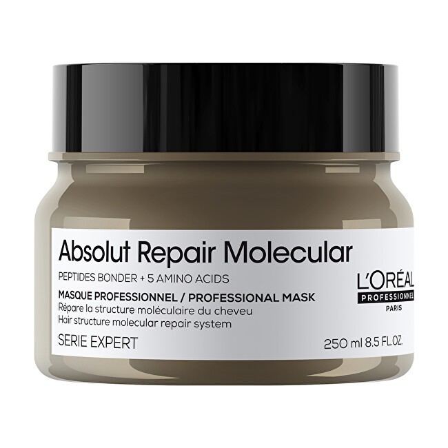 L'Oréal Professionnel Maschera per capelli danneggiati Absolute Repair Molecular Professional Mask - Volume: 250ml donna