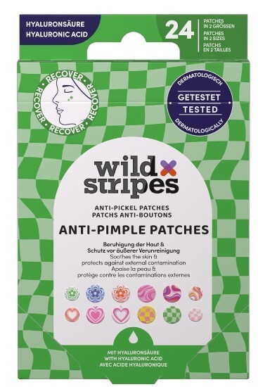 Wild Stripes Groovy Protect Cerotti idrocolloidali anti-acne con acido ialuronico Cerotti anti-brufoli 24 pezzi donna