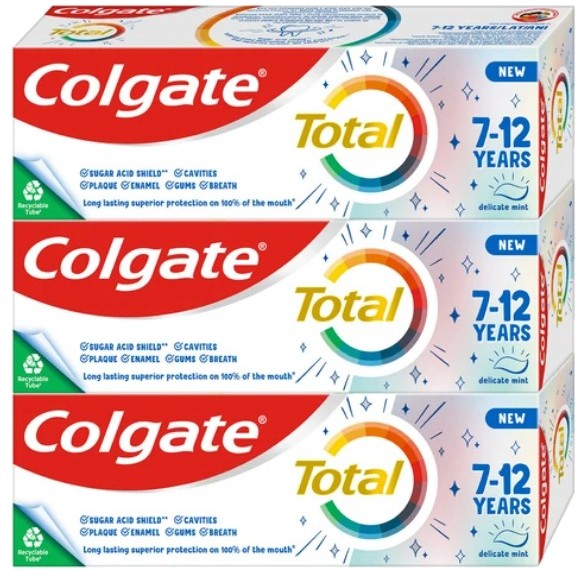 Colgate Dentifricio per bambini Total Junior Trio 3 x 50ml unisex