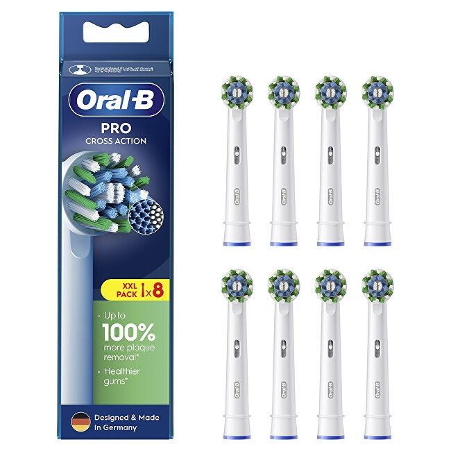 Oral B Testine di ricambio Cross Action White EB50, 8 pezzi. unisex