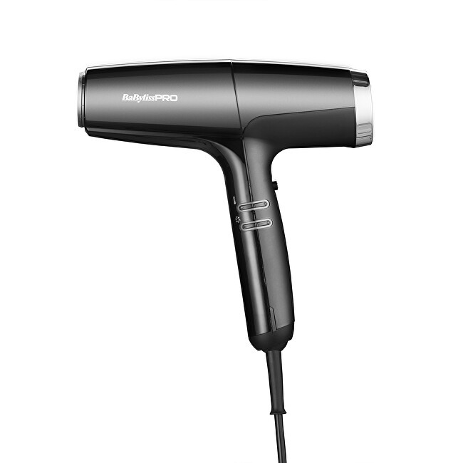 BaByliss PRO Asciugacapelli professionale ad alta velocità Falco nero e argento BAB8558BE donna