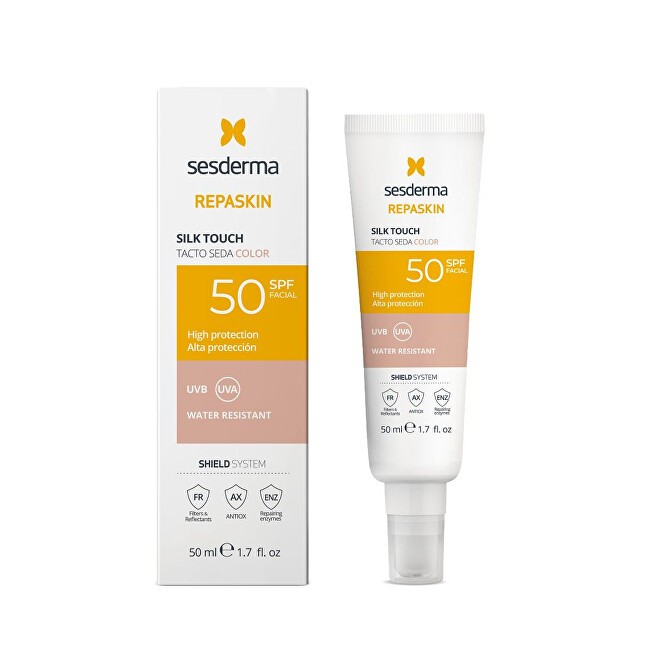 Sesderma Protezione solare colorata per il viso SPF 50 Repaskin Silk Touch Color Protezione solare colorata per il viso 50ml don