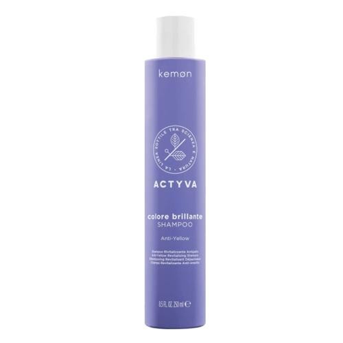 Kemon Actyva Colore Brillante Anti-Yellow Shampoo shampoo neutralizzante per capelli biondi 250ml donna