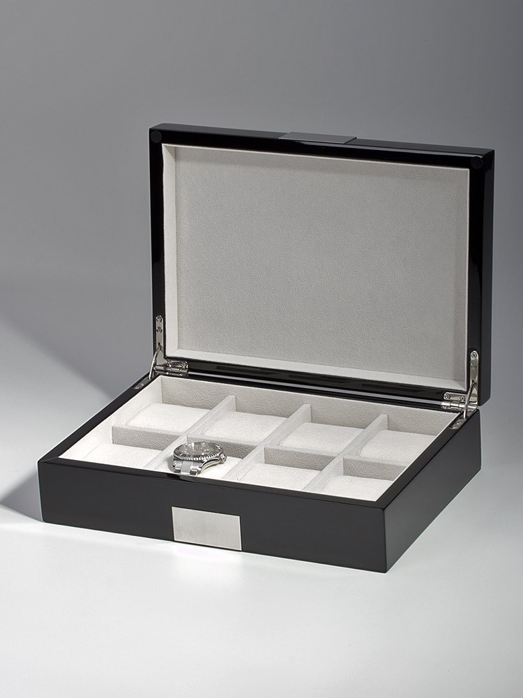 scatola orologio Rothenschild Watch Box RS-2022-8BL for 8 Watches Black