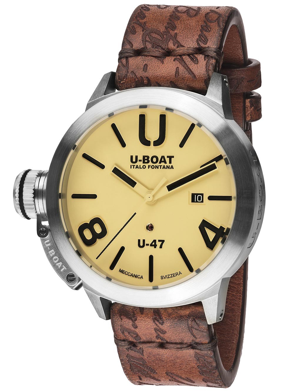 orologio uomo U-Boat 8106 Classico U-47 Automatic beige 47mm 100M