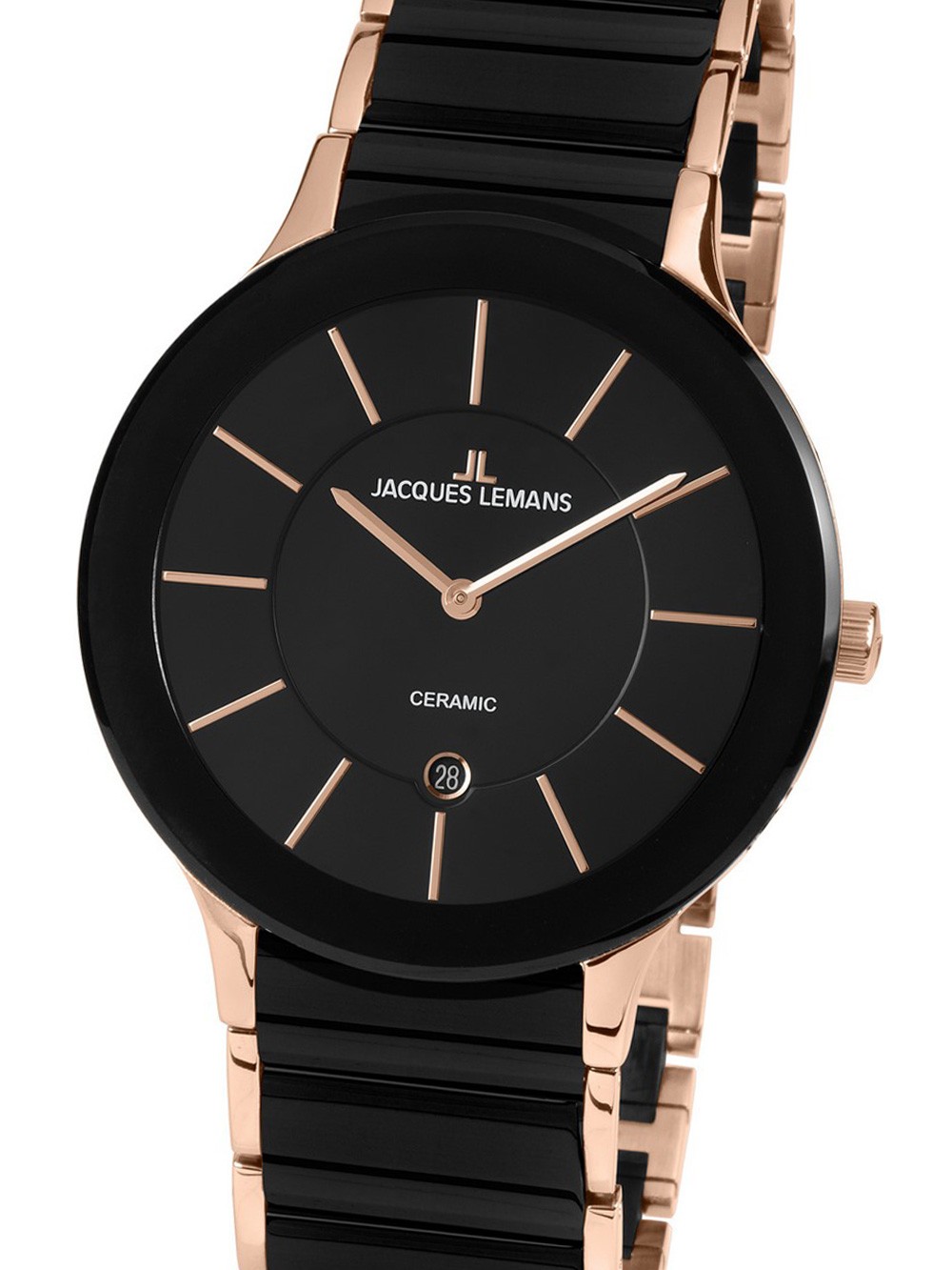 orologio uomo Jacques Lemans 1-1855C Dublin Ceramic Mens Watch 38mm 5 ATM
