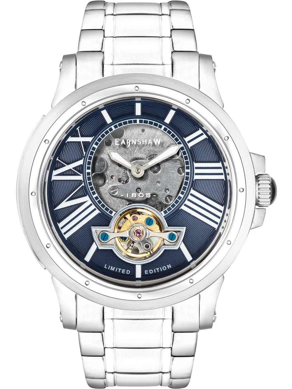 orologio uomo Thomas Earnshaw ES-8244-22 Bertha Open Heart Skeleton 42mm