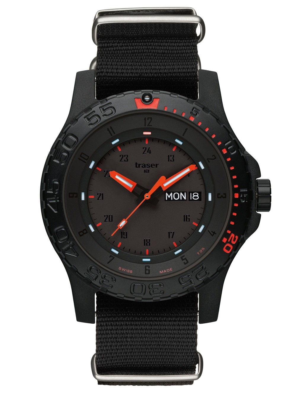 orologio uomo Traser H3 104147 P66 Red Combat 45mm 20 ATM