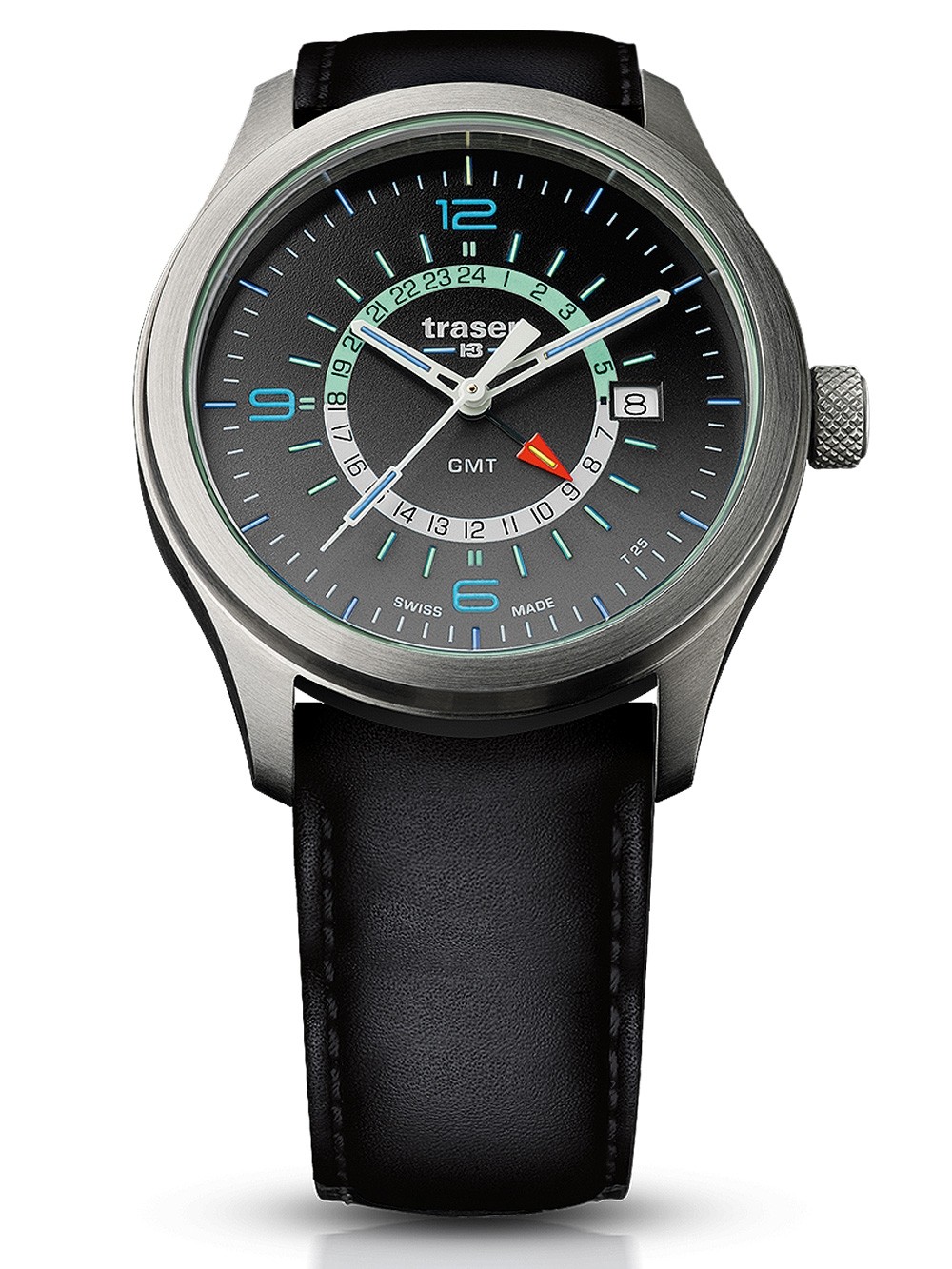 orologio uomo Traser H3 107231 P59 Aurora GMT 42mm 10 ATM
