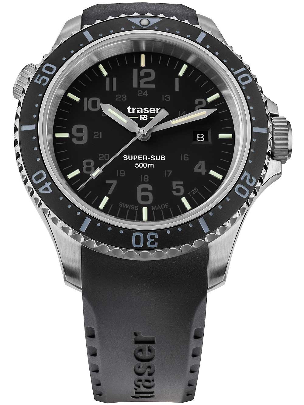 orologio uomo Traser H3 109377 P67 T25 SuperSub black 46 mm diver 50ATM