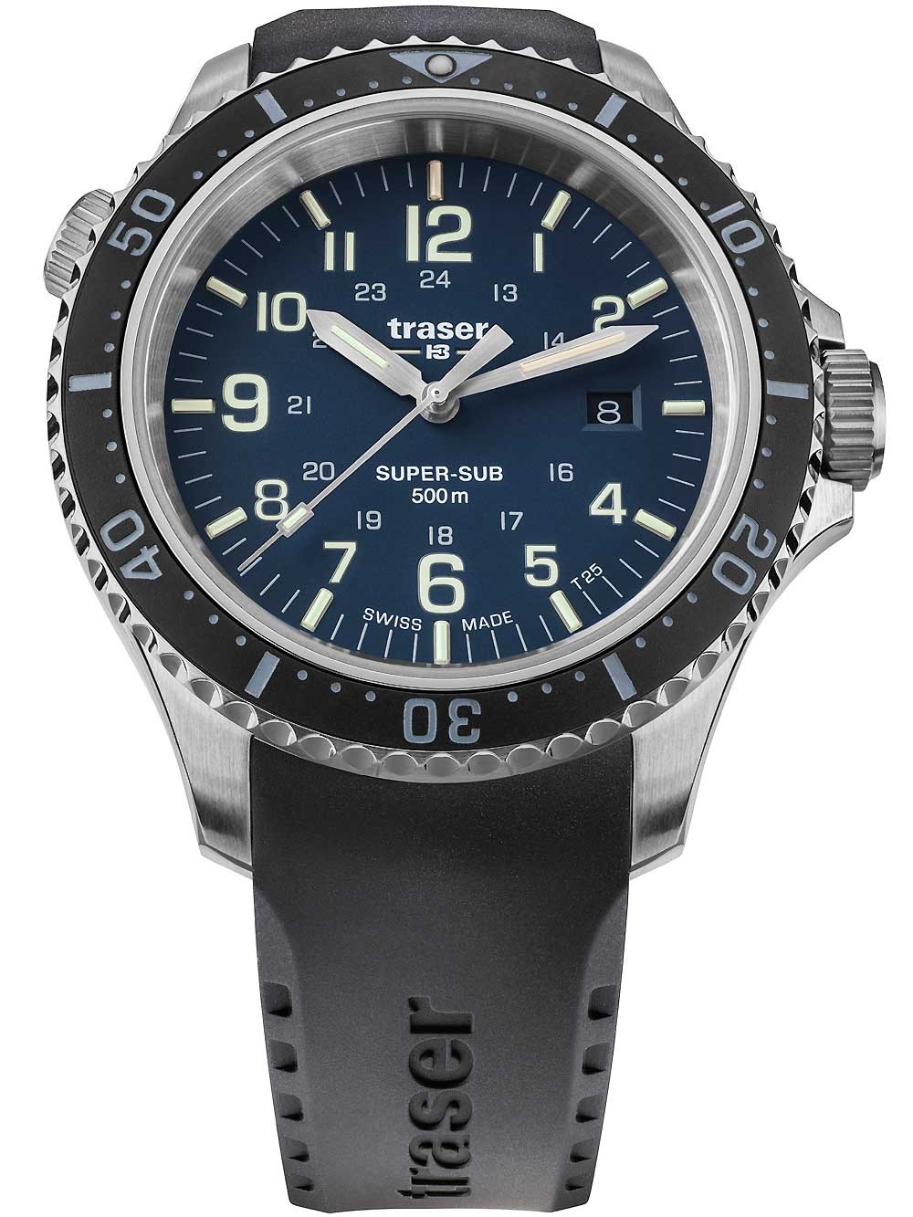 orologio uomo Traser H3 109374 P67 T25 SuperSub blue 46 mm diver 50ATM