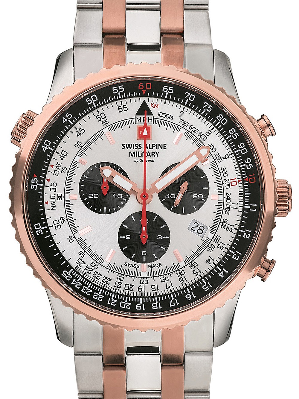 orologio uomo Swiss Alpine Military 7078.9152 chrono men`s 45mm 10ATM
