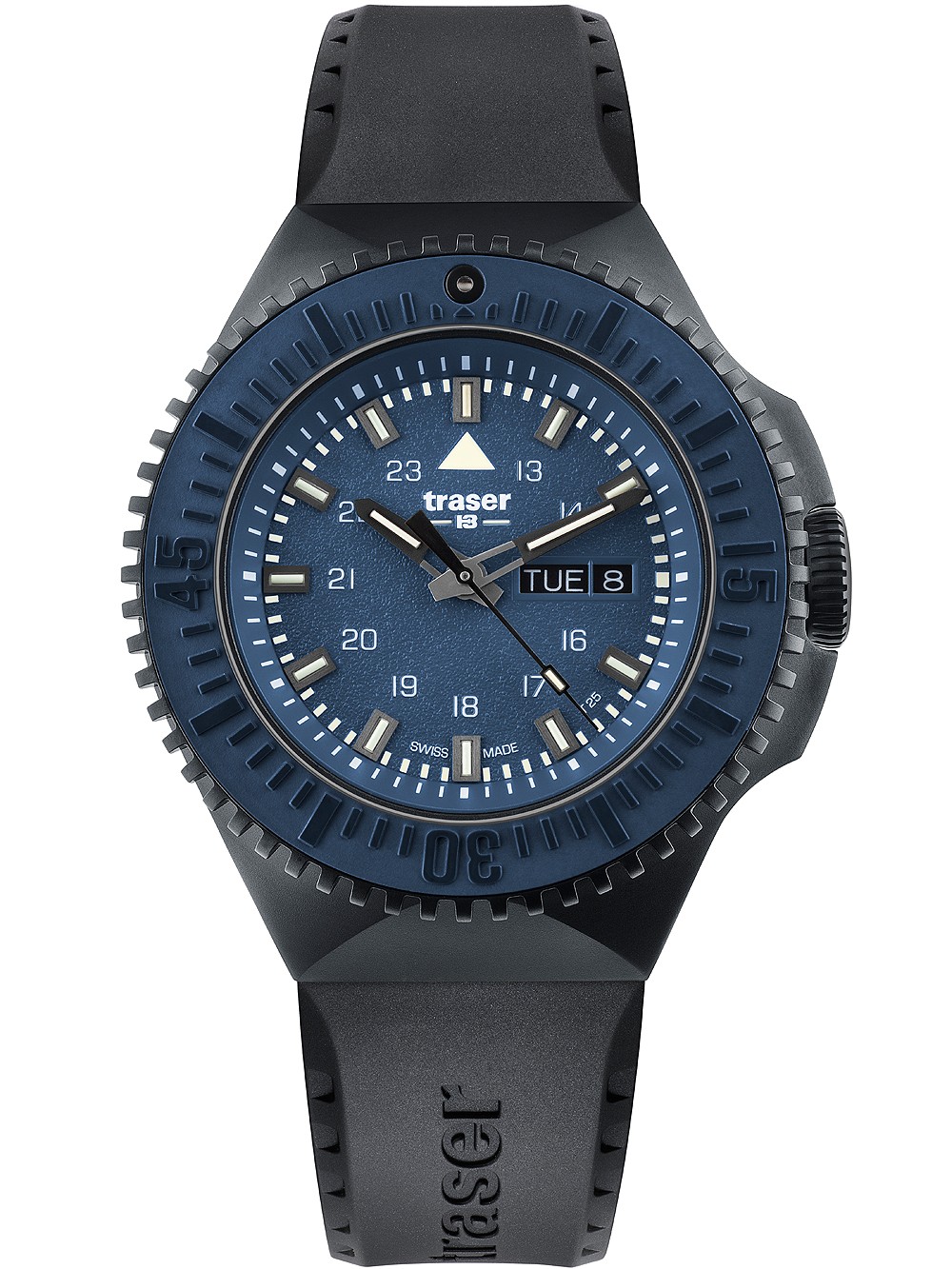 orologio uomo Traser H3 109857 P69 Black-Stealth Blue 46mm 20ATM