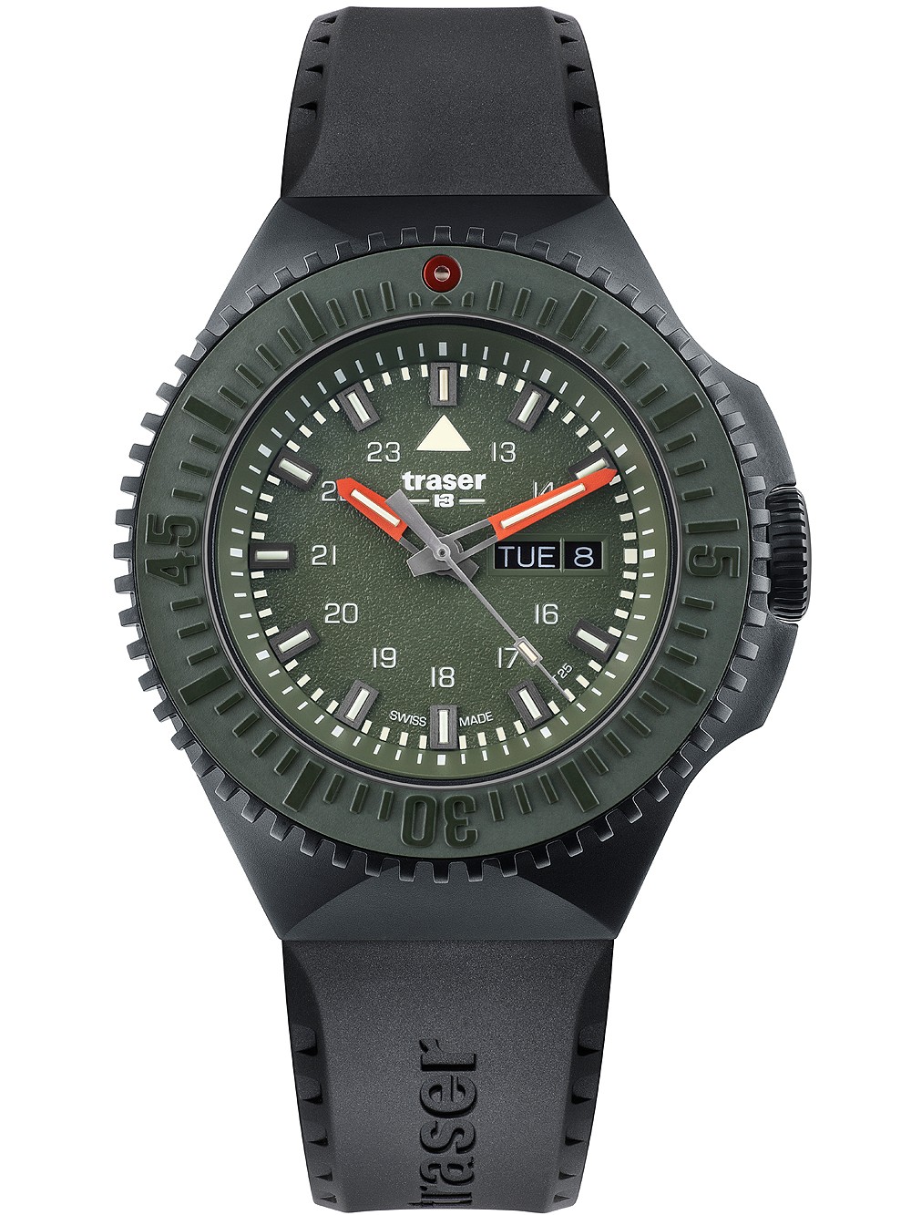 orologio uomo Traser H3 109859 P69 Black-Stealth Green 46mm 20ATM