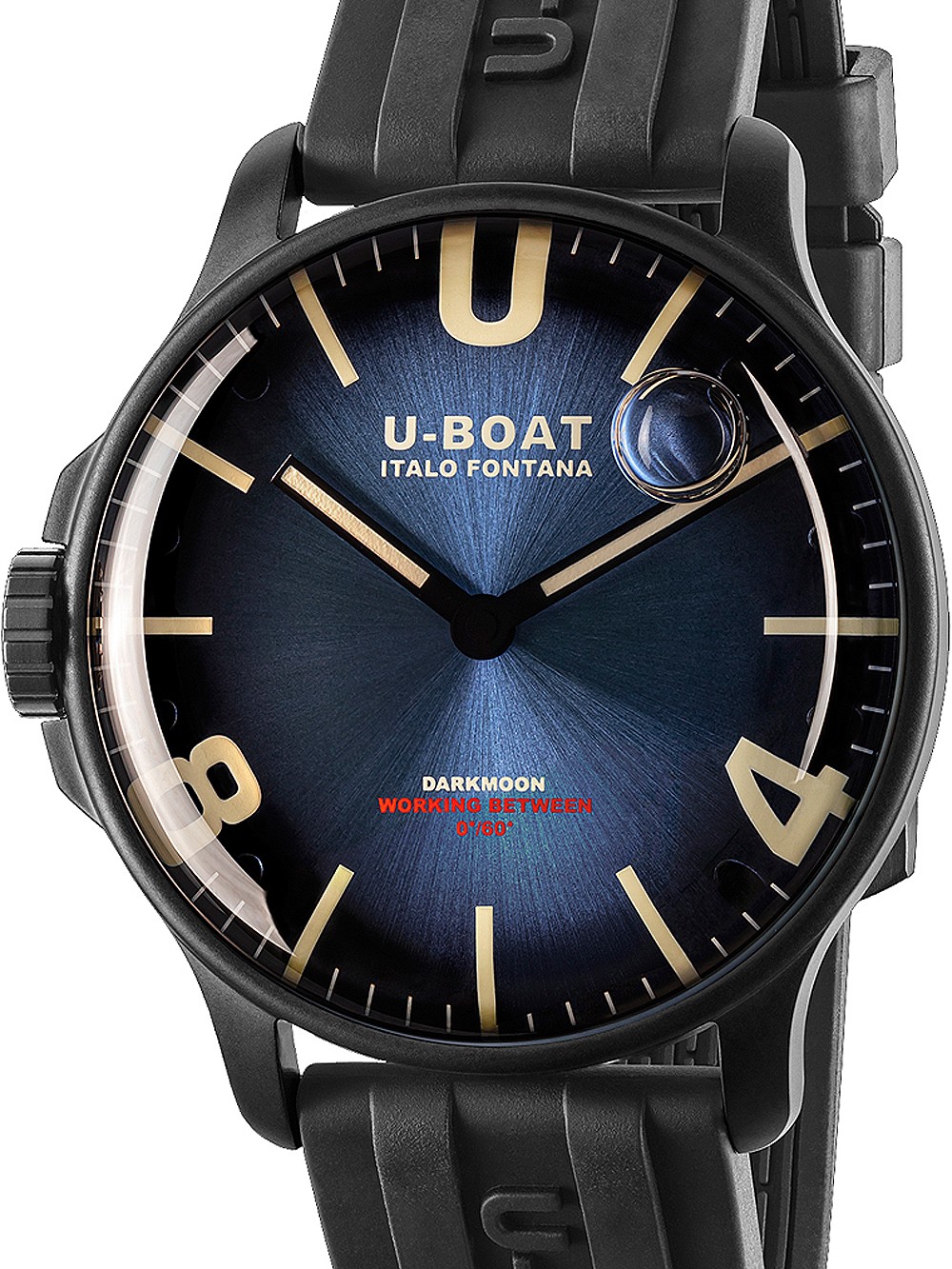 orologio uomo U-Boat 8700/B Darkmoon Blue IPB Soleil 44mm 5ATM