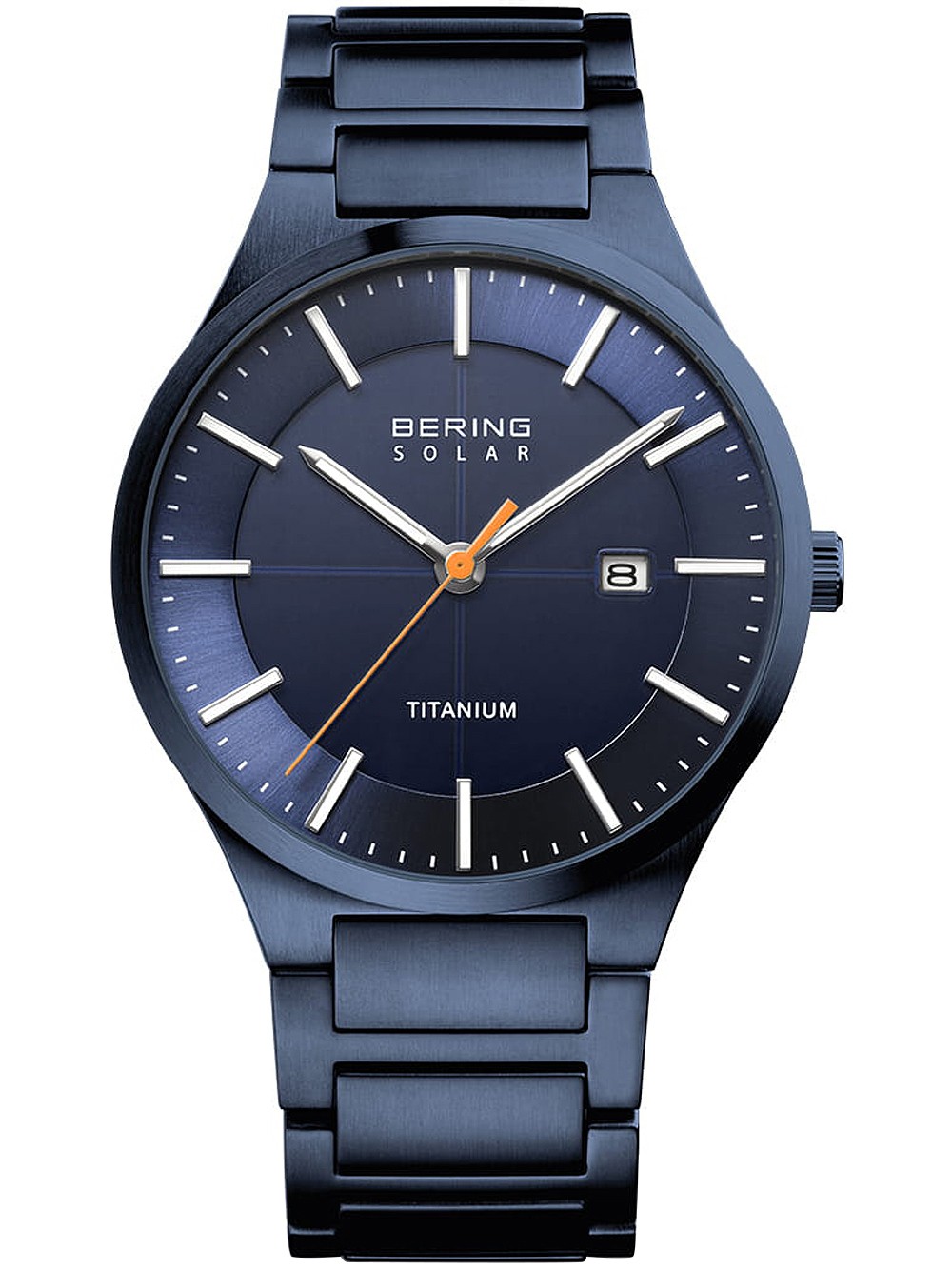 orologio uomo Bering 15239-797 Titanium Solar 39mm 10ATM