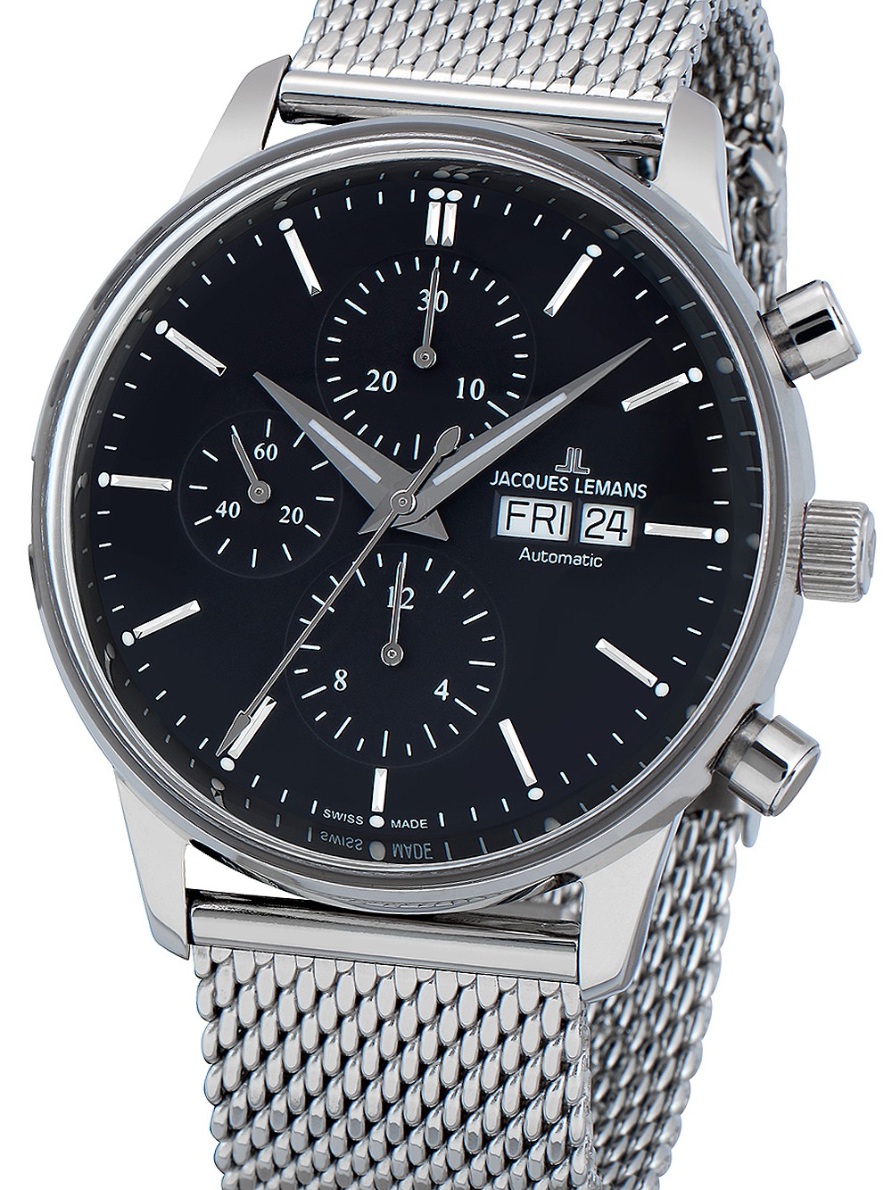orologio uomo Jacques Lemans N-208C Retro Classic automatic chronograph 44mm 5ATM