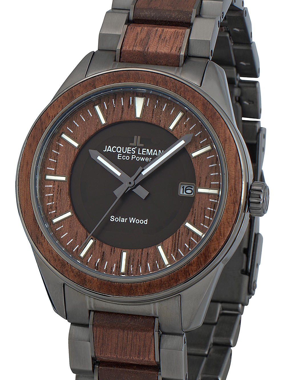 orologio uomo Jacques Lemans 1-2116I Eco Power Wood 40mm 10ATM