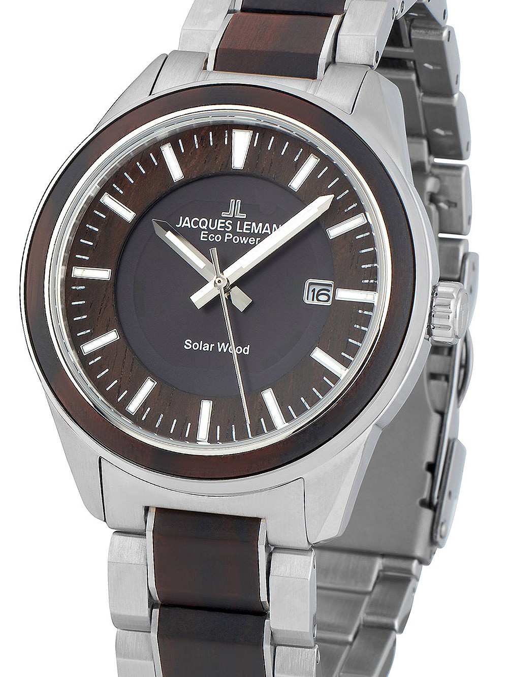 orologio uomo Jacques Lemans 1-2116G Eco Power Wood 40mm 10ATM