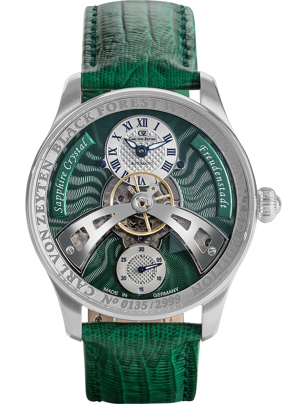 orologio uomo Carl von Zeyten CVZ0043GRS Freudenstadt automatic 42mm 5ATM