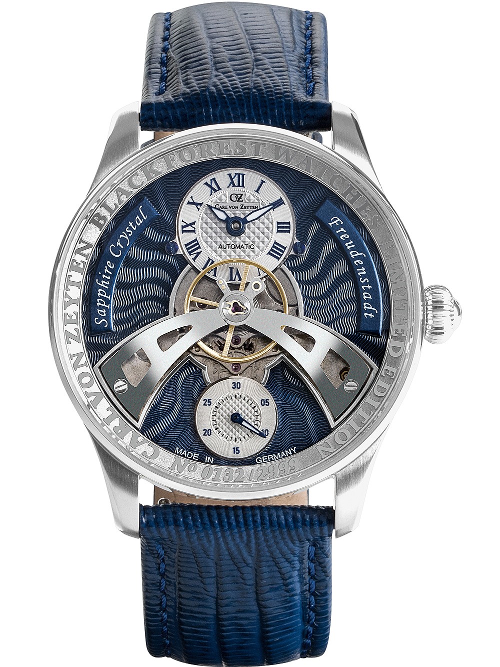 orologio uomo Carl von Zeyten CVZ0043BLS Freudenstadt automatic 42mm 5ATM