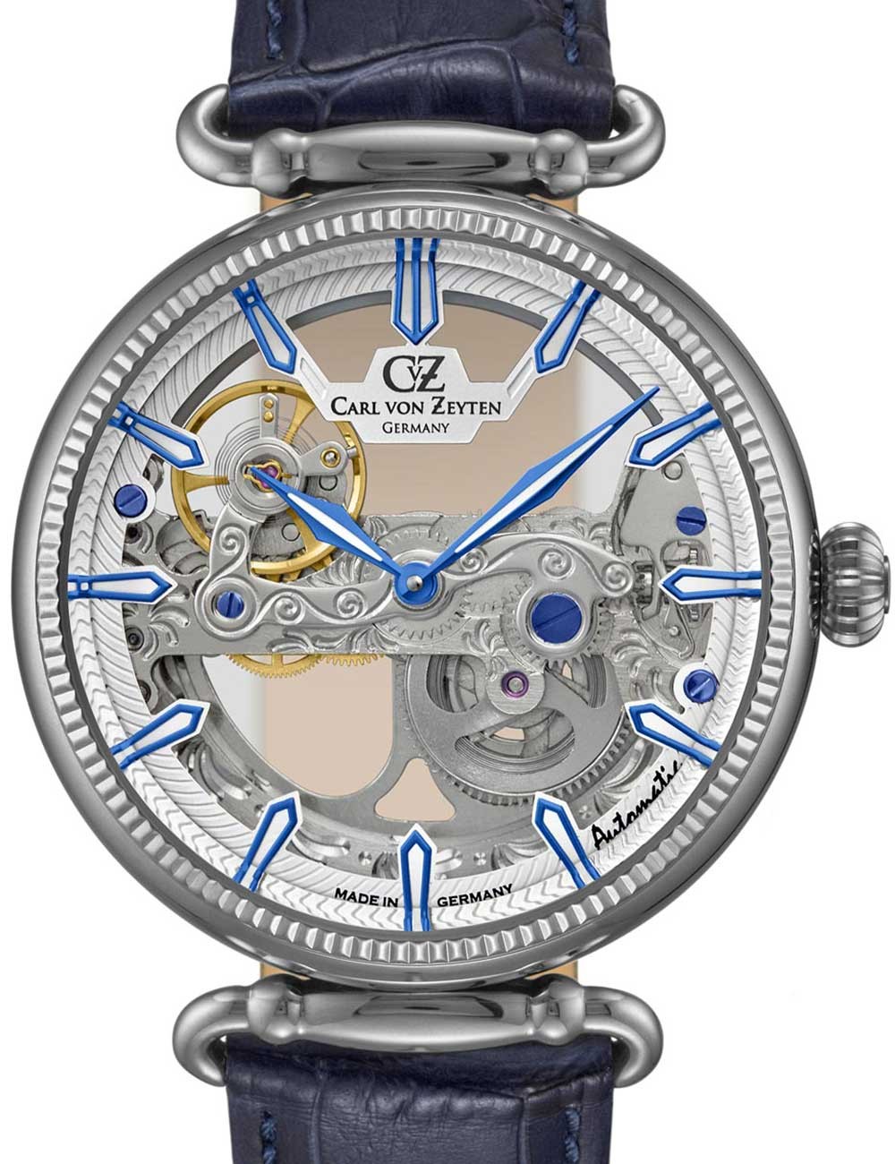 orologio uomo Carl von Zeyten CVZ0031WHS Elzach automatic 42mm 5ATM