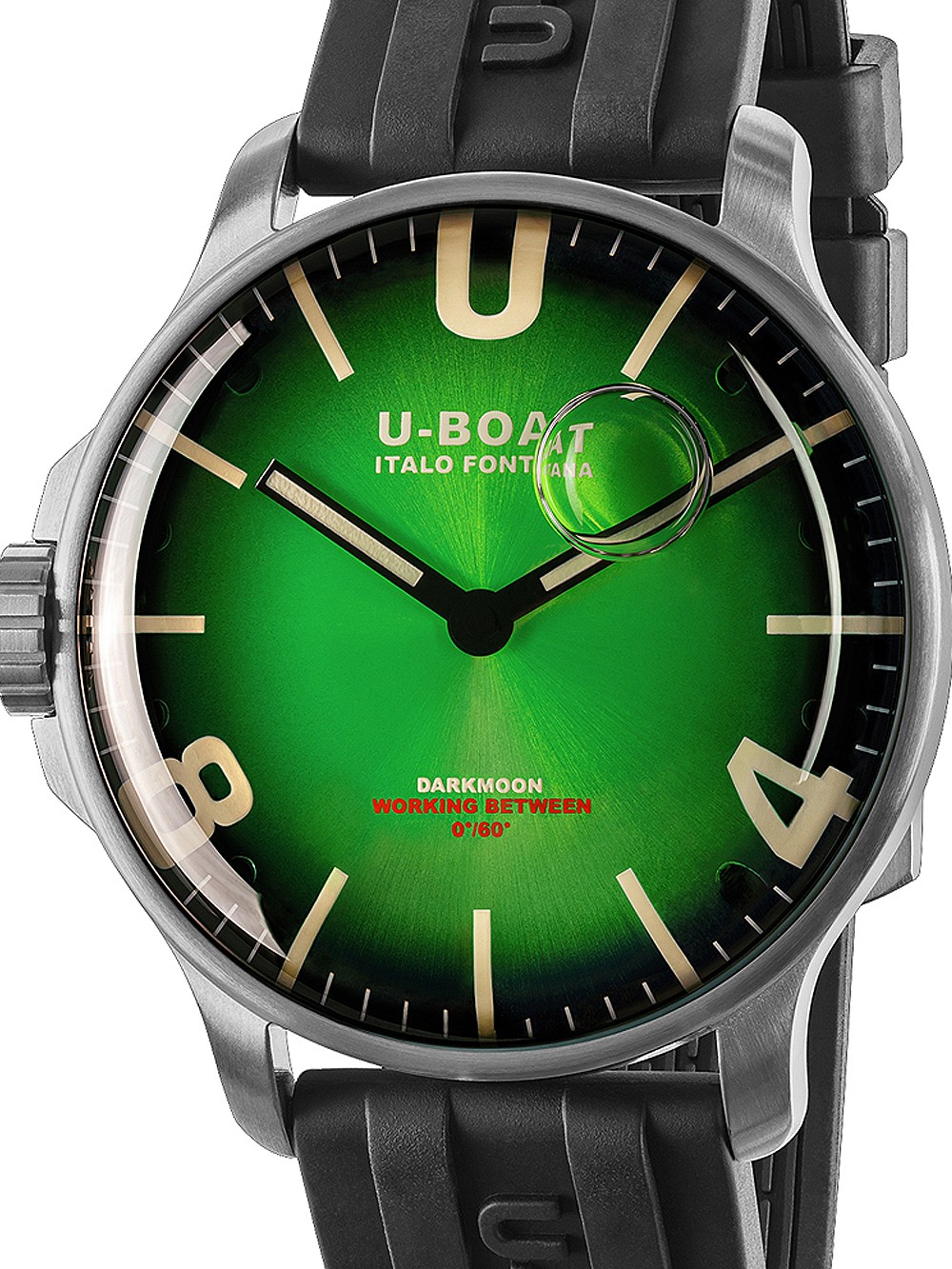 orologio uomo U-Boat 8702/E Darkmoon Green SS Soleil 44mm 5ATM