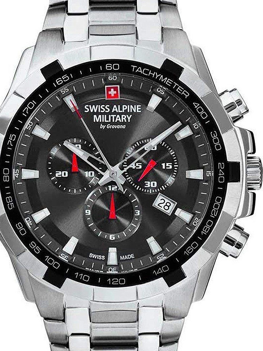 orologio uomo Swiss Alpine Military 7043.9237 sapphire crystal Chronograph Mens Watch