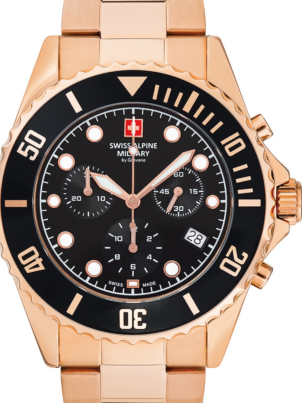 orologio uomo Swiss Alpine Military 7053.9167 Chronograph Mens Watch 42mm 10ATM