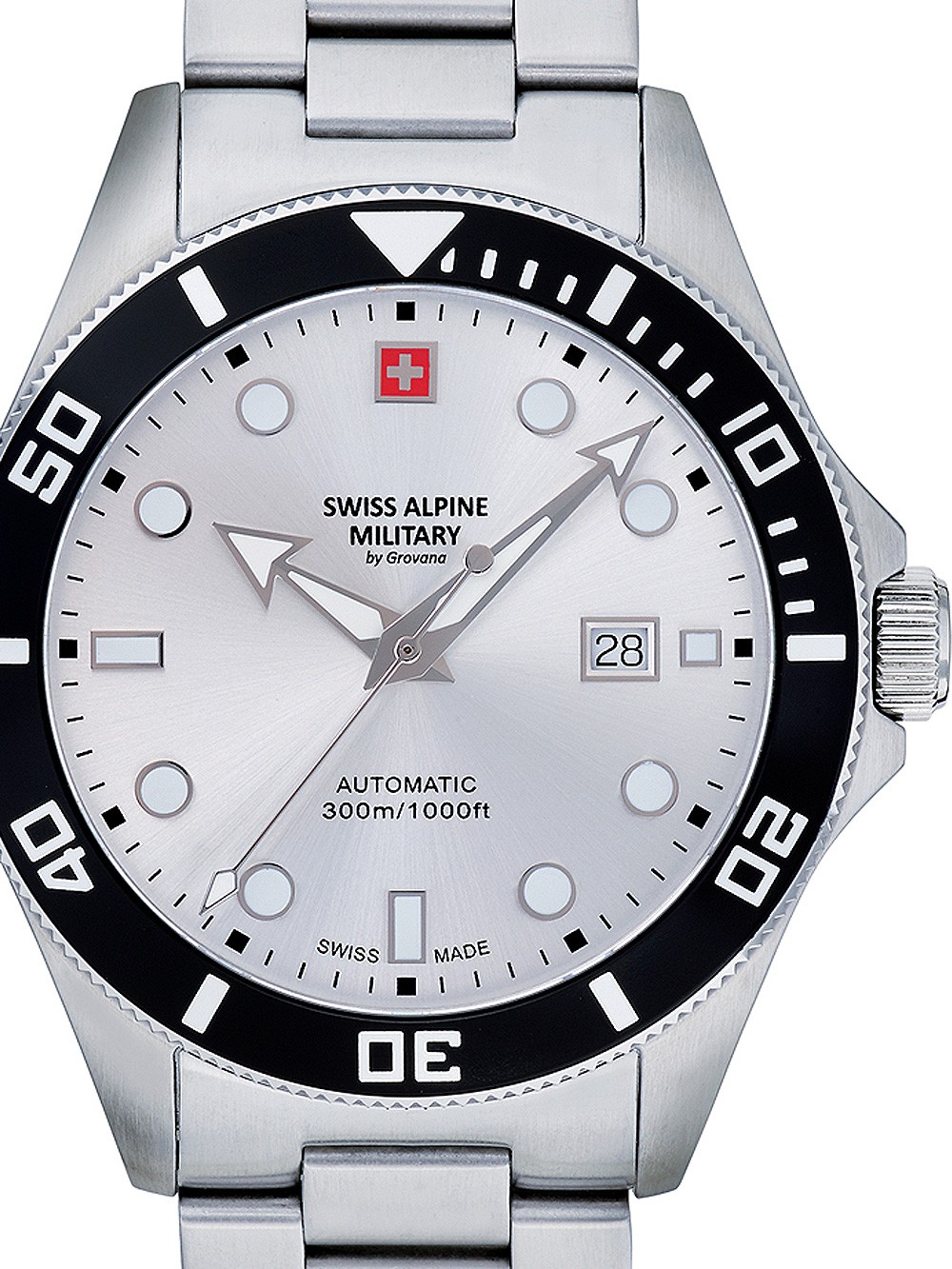 orologio uomo Swiss Alpine Military 7095.2132 Diver automatic 44mm 30ATM