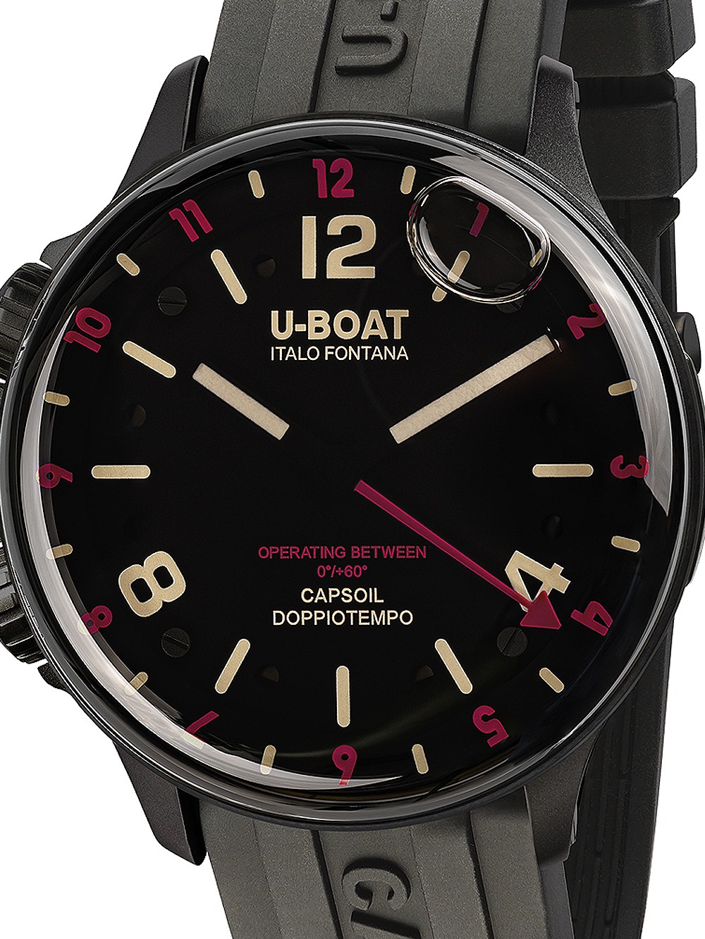 orologio uomo U-Boat 8841 Capsoil Doppiotempo DLC GMT 45mm 10ATM