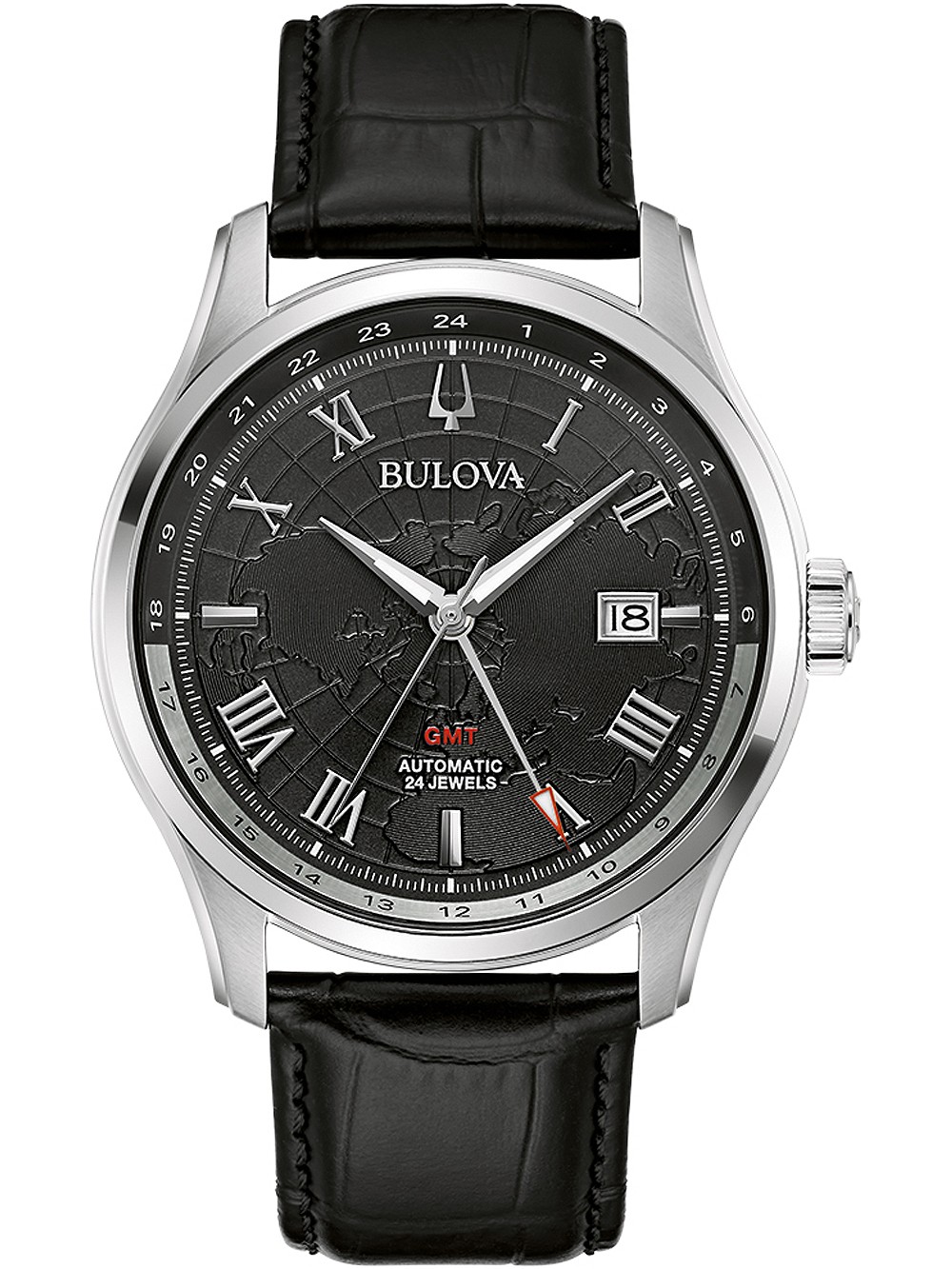 orologio uomo Bulova 96B387 Wilton GMT automatic 43mm 3ATM