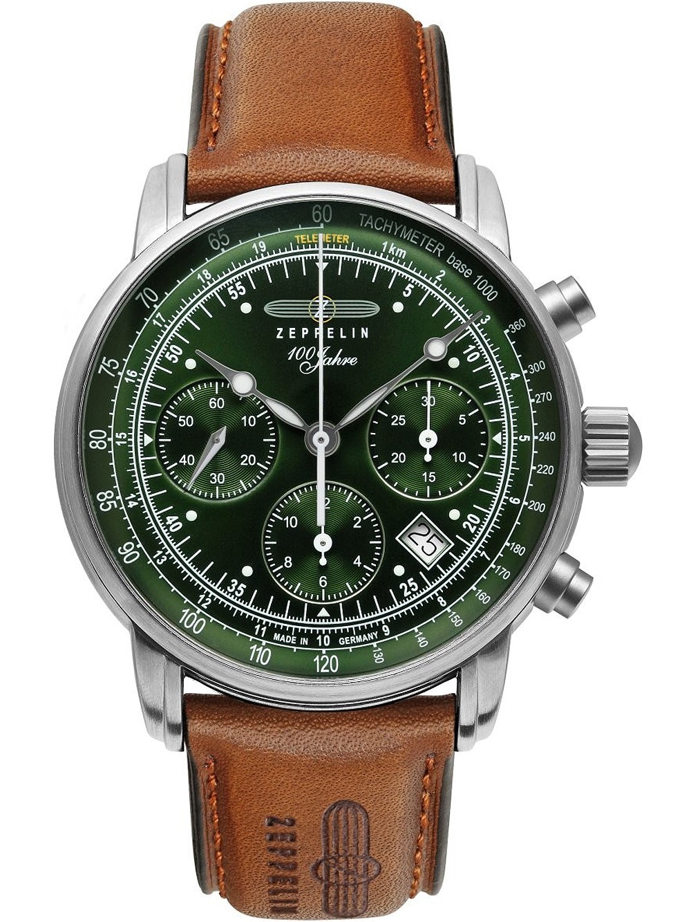 orologio uomo Zeppelin 8618-4 - 100 Years Zeppelin Mens Watch 43mm 5ATM