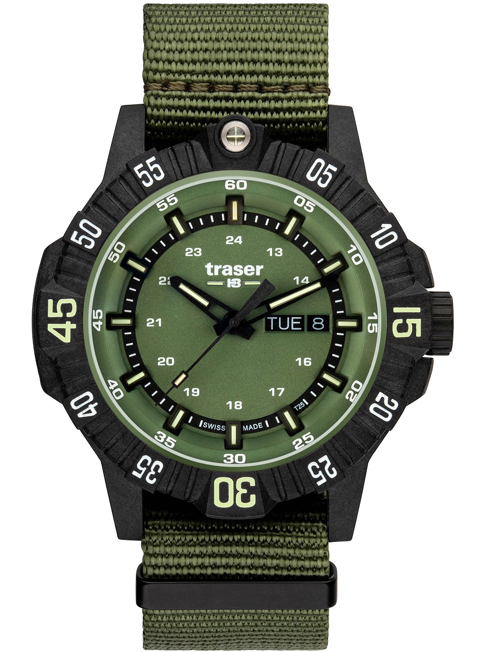 orologio uomo Traser H3 110726 P99 Q Tactical Green 46mm 20ATM