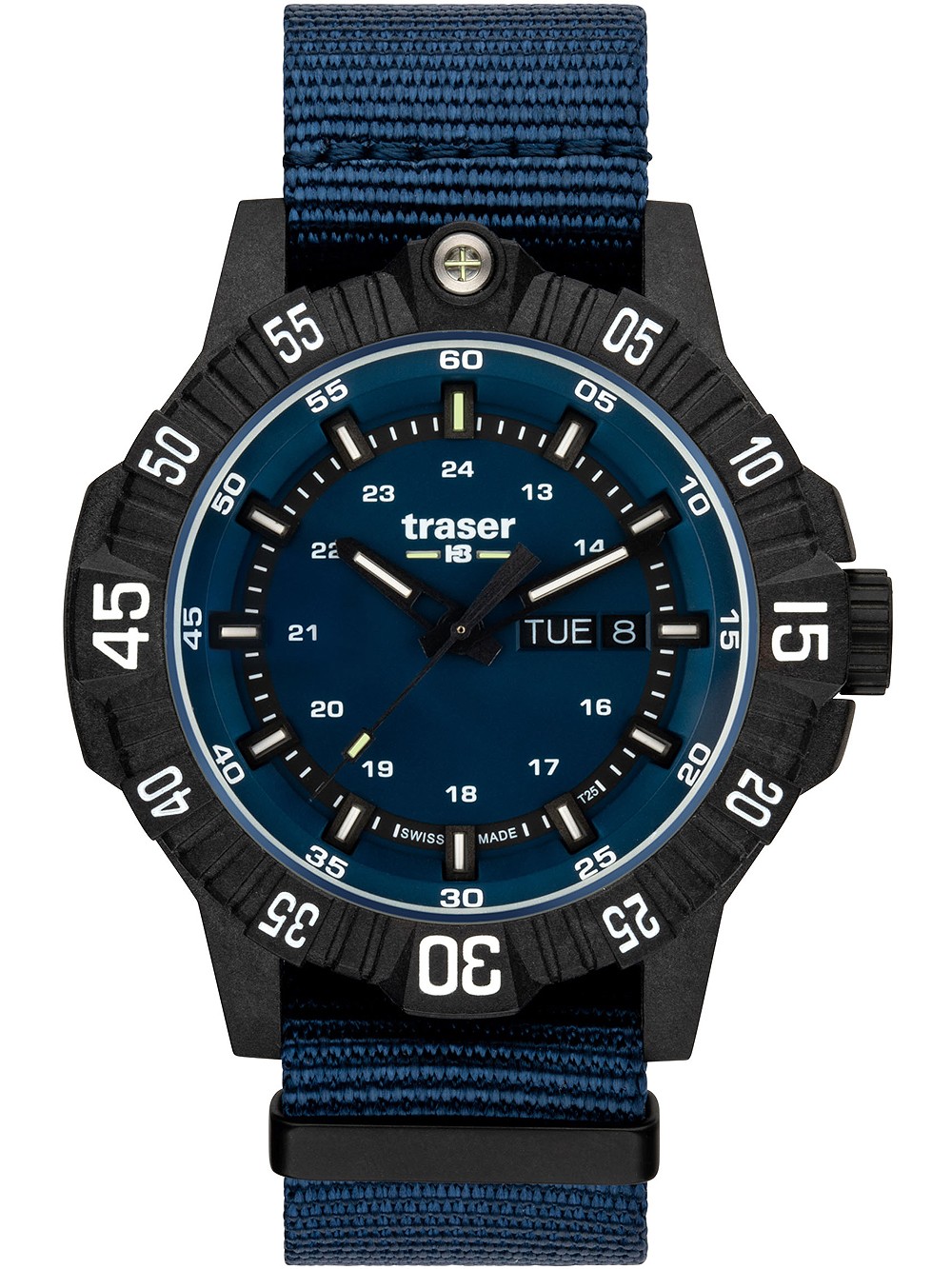 orologio uomo Traser H3 110724 P99 Q Tactical Blue 46mm 20ATM