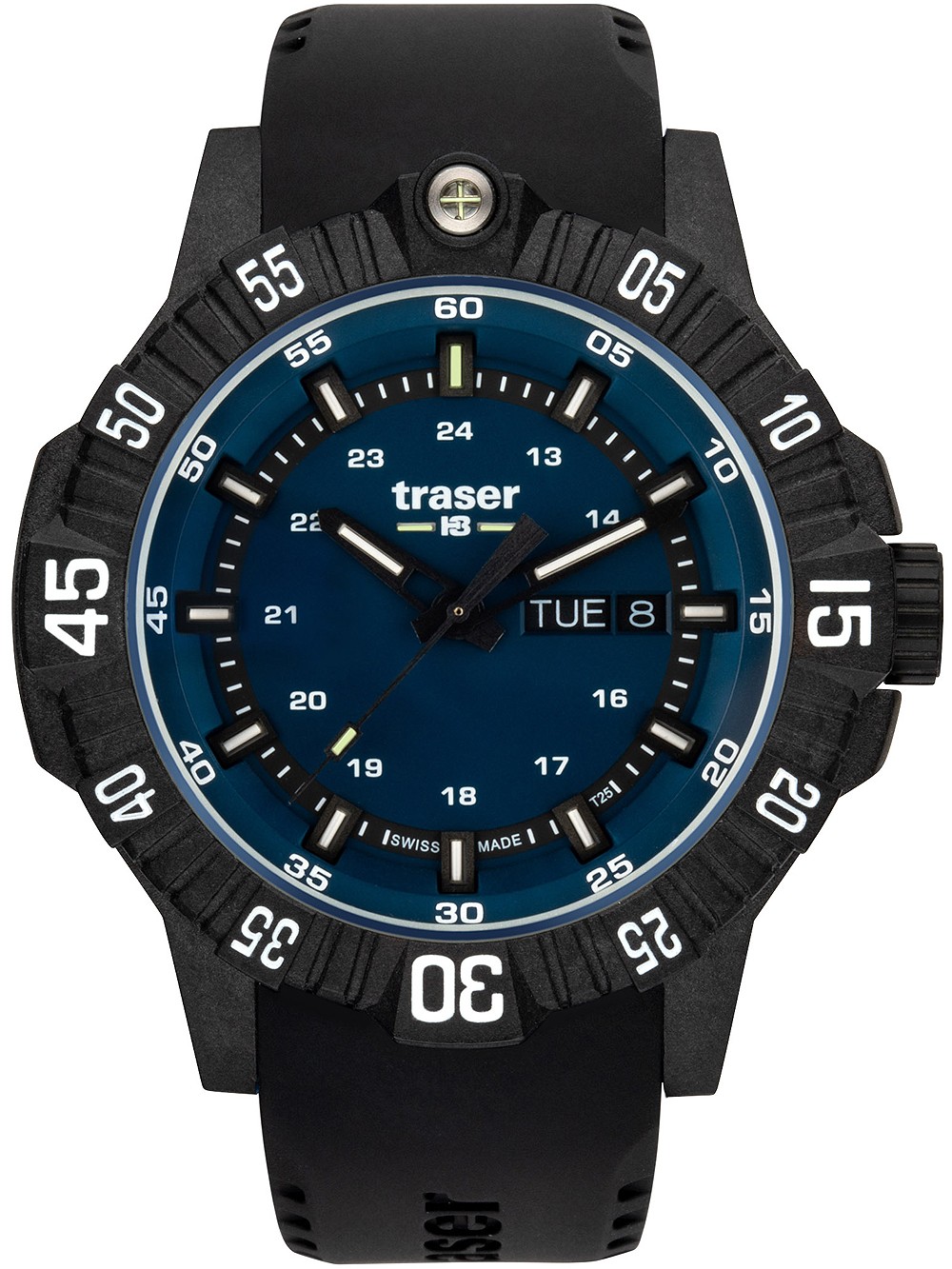 orologio uomo Traser H3 110725 P99 Q Tactical Blue 46mm 20ATM