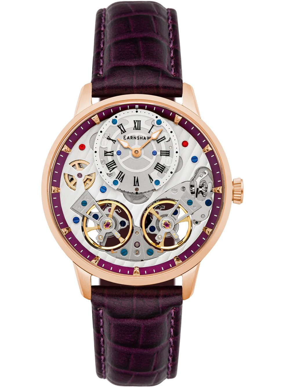orologio uomo Thomas Earnshaw ES-8273-06 Brewster Double Barrel Automatic 42mm