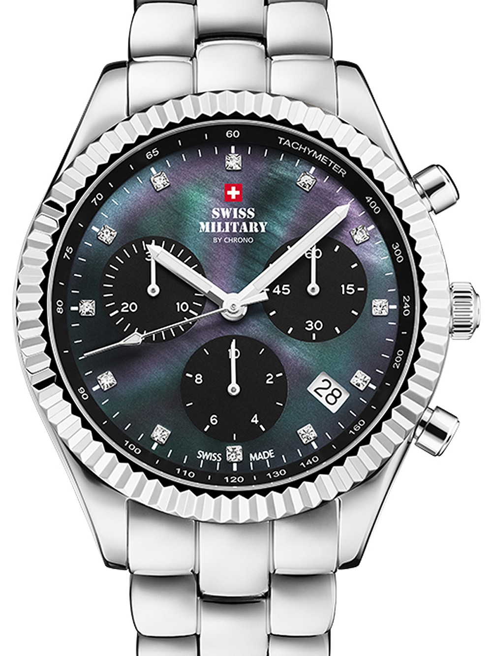 orologio donna Swiss Military SM30207.01 Elegant Chronograph Ladies Watch 38mm 5ATM