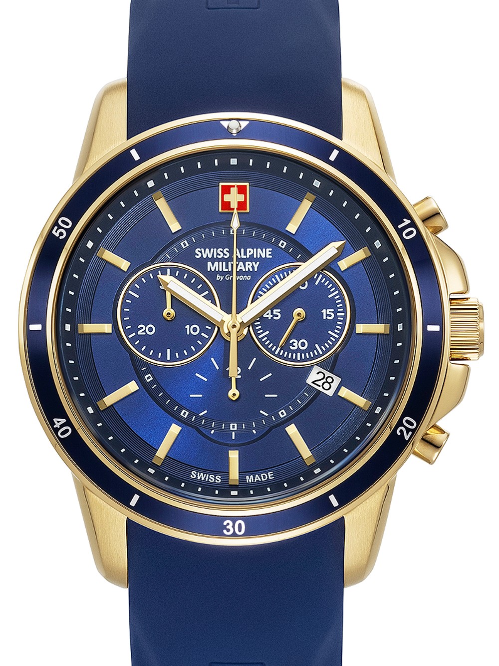 orologio uomo Swiss Alpine Military 7089.9815 Chronograph Mens Watch 44mm 10ATM