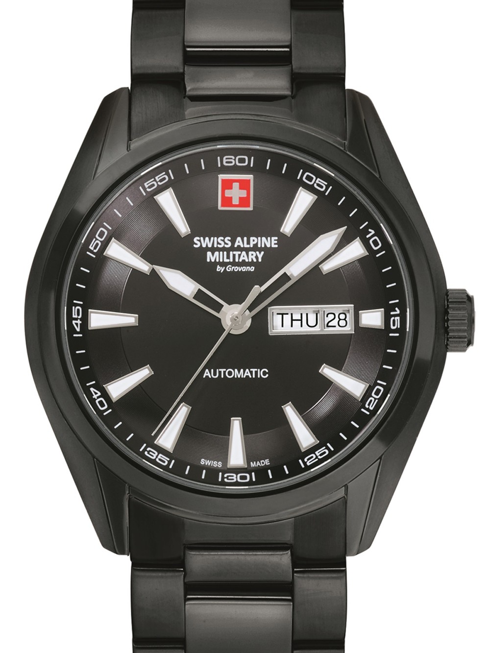 orologio uomo Swiss Alpine Military 7090.2177 Automatic Mens Watch 43mm 10ATM