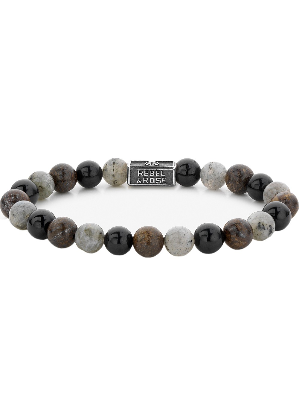 bracciale uomo Rebel & Rose Bracelet Mix Brown 925 RR-8S007-S-L+ mens