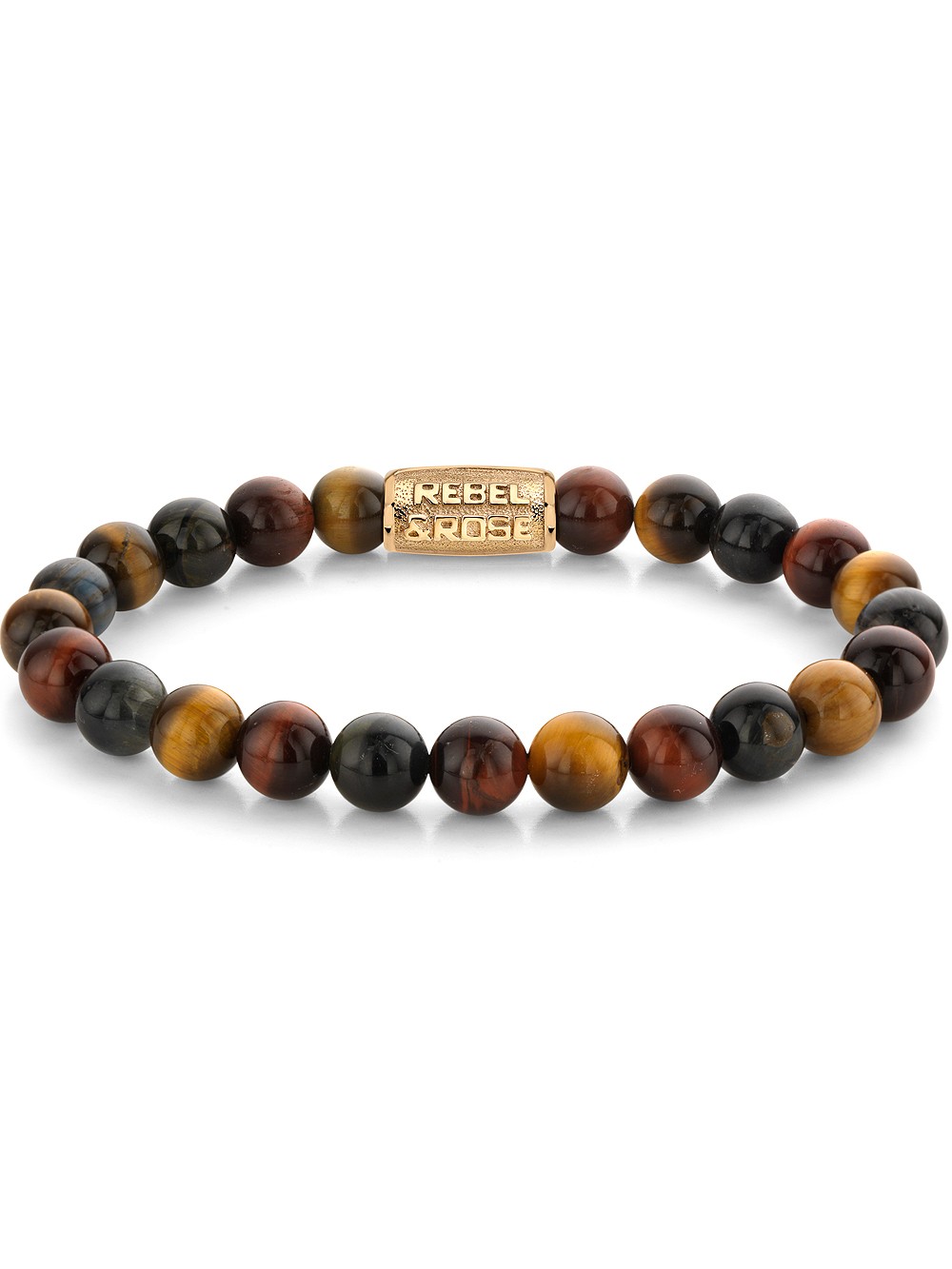 bracciale uomo Rebel & Rose Bracelet Who's afraid of the Tiger RR-80088-G-M mens