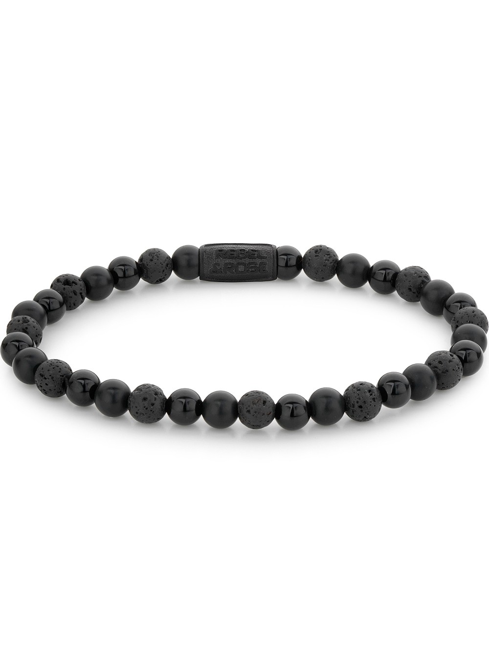 bracciale donna Rebel & Rose Bracelet Black Rocks RR-60088-B-M Unisex