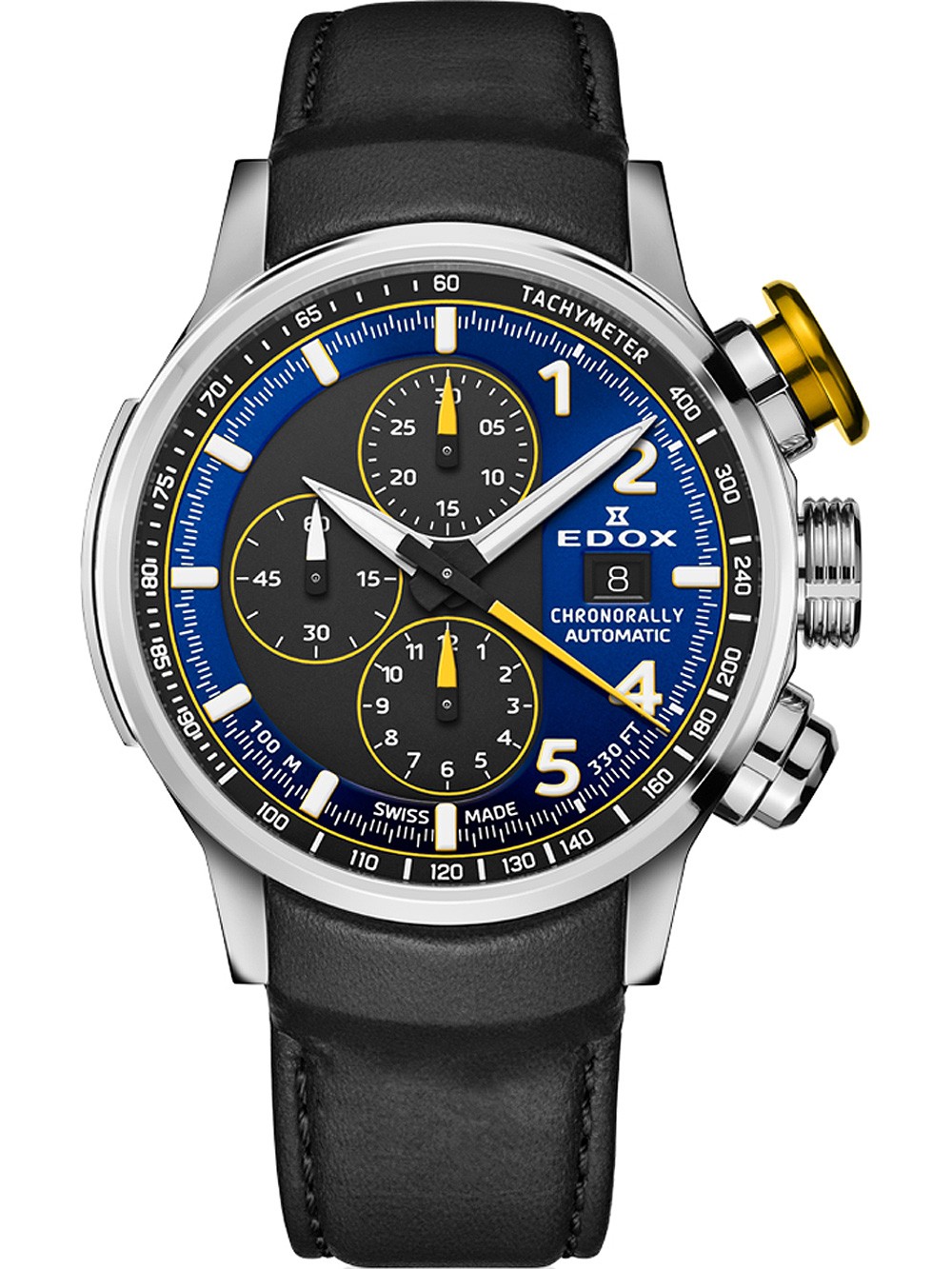 orologio uomo Edox 01129-TTNJCN-BUNJ Chronorally Automatic Mens Watch 45mm 10ATM