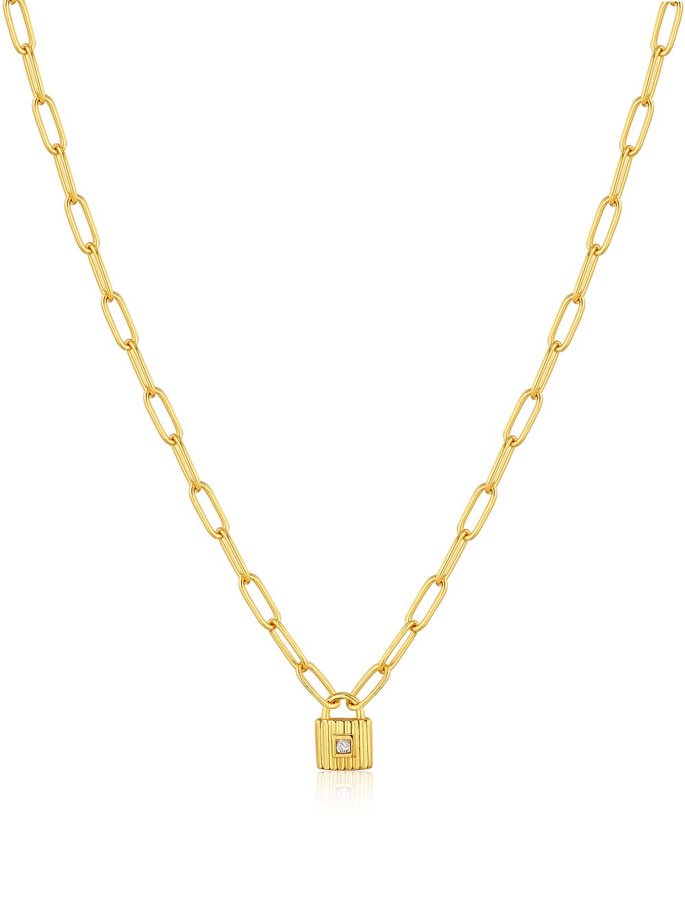 collana donna ANIA HAIE N032-01G Underlock & Key Ladies Necklace, adjustable
