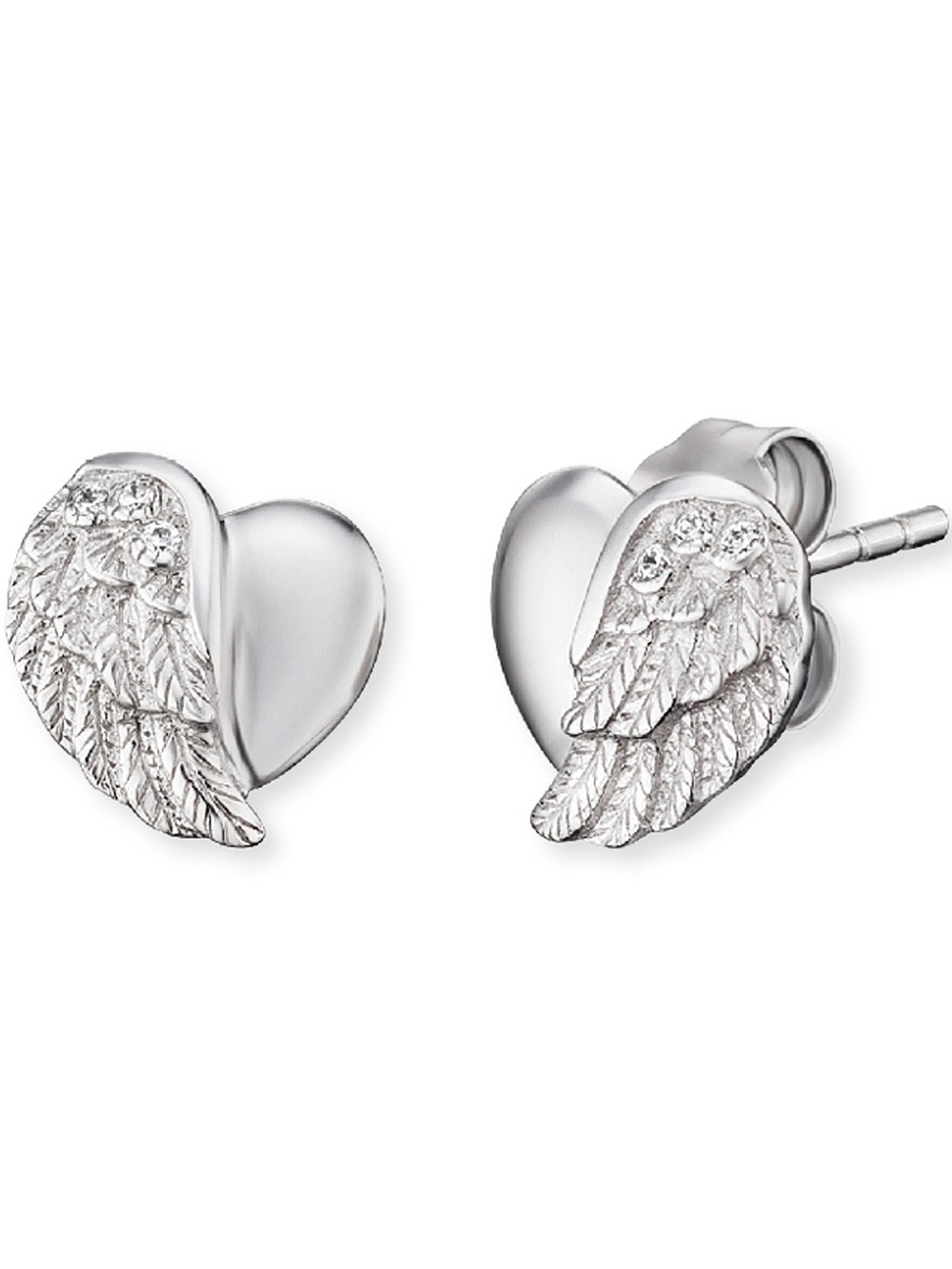 orecchini donna Engelsrufer Ear Studs Heart Wings ERE-LILHEARTWING-ST